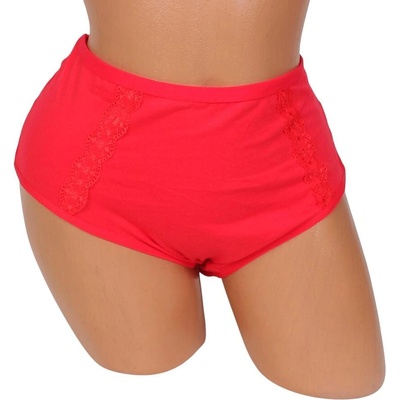 Макси бикина в червено с дантелени ленти