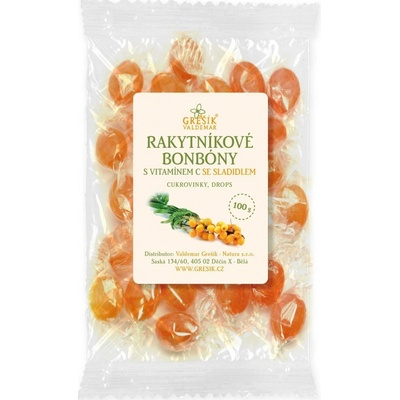 Grešík RAKYTNÍKOVÉ S VITAMINEM C se sladidlem 100 g