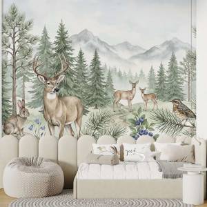 Art Gift Decor Детски фототапет горски животни