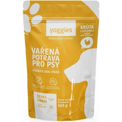 Yoggies Vařená potrava krůtí maso s pohankou 650 g