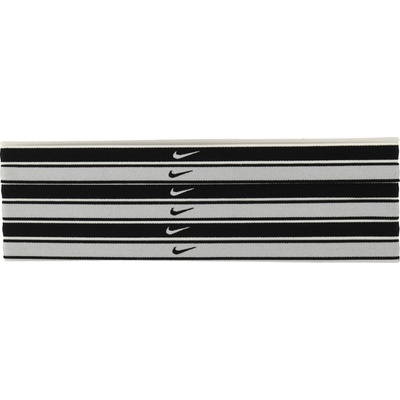 Nike Tipped Swoosh Sport headbands 6PK 2.0 čierna sivá