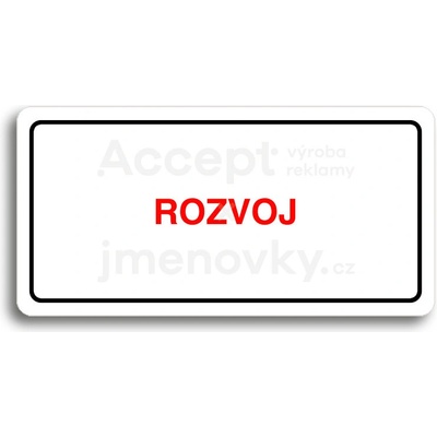 ACCEPT Piktogram ROZVOJ - bílá tabulka - barevný tisk