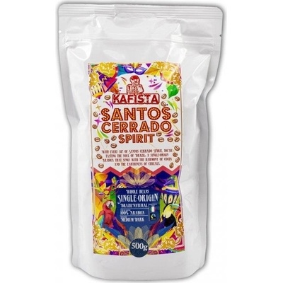 Kafista Santos Cerrado Spirit Natural 100 % Arabica z Brazílie Fairtrade 0,5 kg
