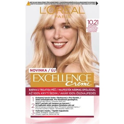 L'Oréal Excellence Creme Triple Protection Боя за коса Боядисана коса Изрусена коса 48 ml цвят естествено руса за жени