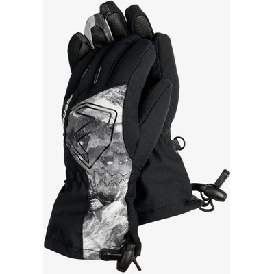 Ziener Laval AS black black/grey mountain print prstové