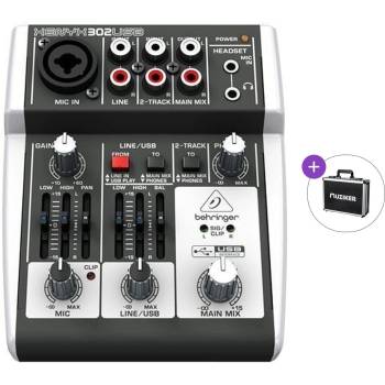 BEHRINGER XENYX 302 USB Basic SET Смесителен пулт (302USB_EU1-BASIC-SET)