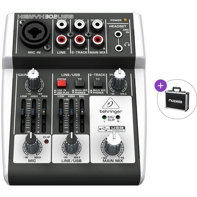 BEHRINGER XENYX 302 USB Basic SET Смесителен пулт (302USB_EU1-BASIC-SET)