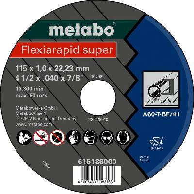 Metabo Rezný kotúč rovný 115 x 1,0 x 22,23 mm 616188000 25 ks