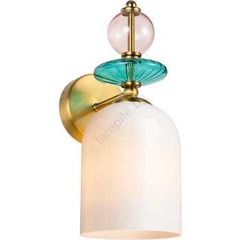 Light Prestige Настенно осветително тяло TROPEA 1xE27/15W/230V златисто/димно розово/синьо/бяло (LP0008)