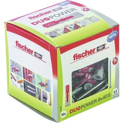 Hmoždinka 2komponentná FISCHER Duopower 8x40 S so skrutkou, 50 ks