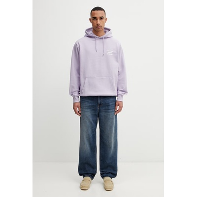 Drôle de Monsieur суичър с качулка мъжки от памук Le Hoodie Slogan (K.HO162.CO127.LAV)