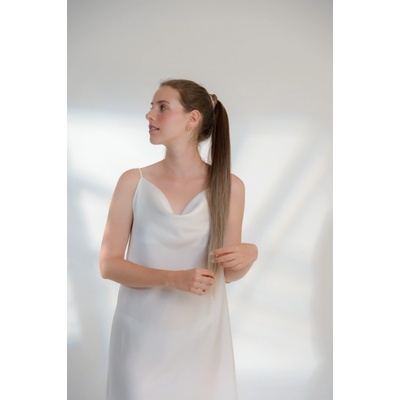 Hodvábny clip in Wrap Around Ponytail - popolavá
