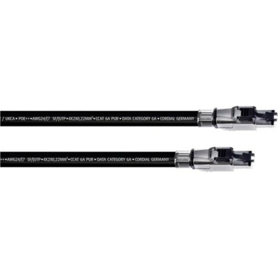 Cordial 15613 RJ45 CAT 6A SF/UTP 10m černý