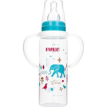 Farlin kojenecká láhev standart s držátkem modrá 240 ml