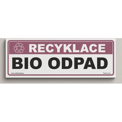 Traiva s.r.o OZNAČENÍ TŘÍDĚNÉHO ODPADU - Bio odpad Verze: Samolepka papírová 290 x 100 mm tl. 0,1 mm - Kód: 17416