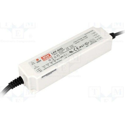 MEAN WELL LPF-60D-24 Napájecí zdroj: spínaný; LED; 60W; 24VDC; 2,5A; 90÷305VAC; IP67