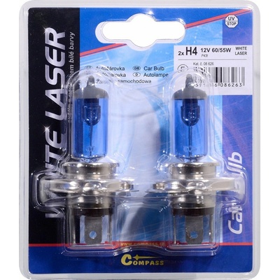 Compass White Laser H4 P43t 12V 60/55W 2 ks
