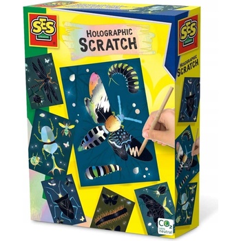 Ses Creative Holografické vyškrabávacie obrázky Hmyzia ríša 6 ks