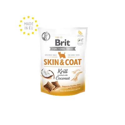 Brit Care Dog Functional Snack Skin&Coat Krill - лакомство за кожа и козина с ракообразни и кокос 150гр