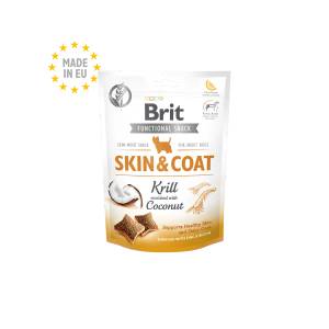Brit Care Dog Functional Snack Skin&Coat Krill - лакомство за кожа и козина с ракообразни и кокос 150 гр