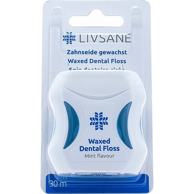Livsane Dentálna niť voskovaná mint 30 m