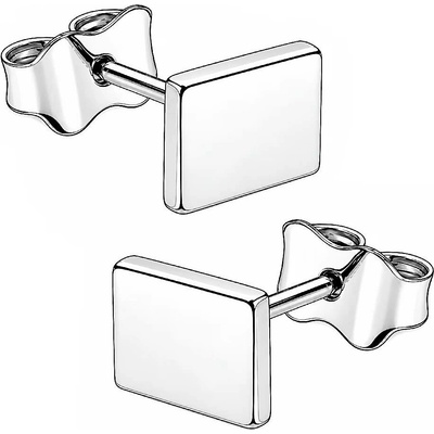 Zlaton Náušnice bílé zlato obdélník pecky 0.7cm 1.2g O02072614945