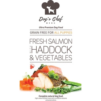Dog's Chef Fresh Salmon with Haddock & Vegetables Puppies 15 kg