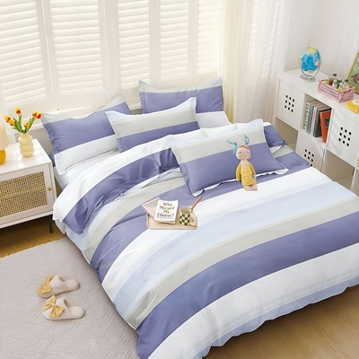 EmonaMall Еднолицево спално бельо EmonaMall, 4 части - Модел S17627 (S17627-66666b)