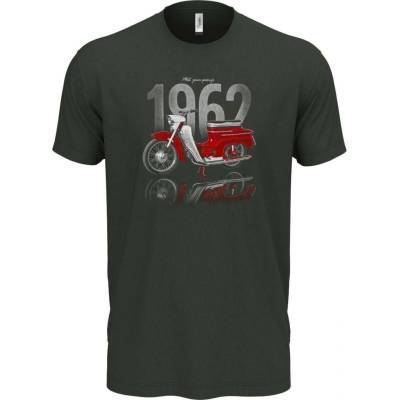 Pánské tričko JAWA Pionýr 1962 Legenda na dvou kolech Super, motorka