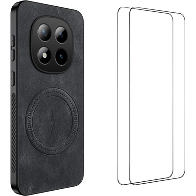 Xiaomi Магнитен калъф WANLONFENG SD за Xiaomi Poco M8 Pro 5G / Xiaomi Redmi Note 15 Pro+ 5G (Global) - PC+TPU, Напа Текстура, 2 бр. Протектор- 4 Цвята