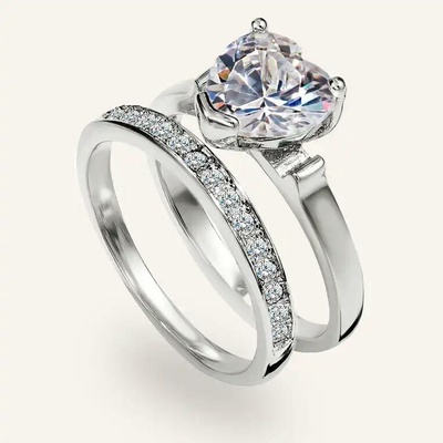 SilveAmo Stříbrný prsten Z lásky K2F2027 17