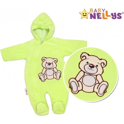 Baby Nellys Kombinézka/overálek Teddy Bear - zelená