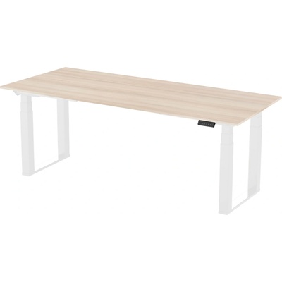 Delso Výškovo nastaviteľný stôl ROCKSTER 90 x 140 cm agát / biela