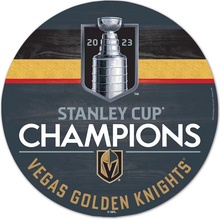 Fanatics Dřevěná plaketa Vegas Golden Knights 2023 Stanley Cup Champions 14" Round Wood Sign