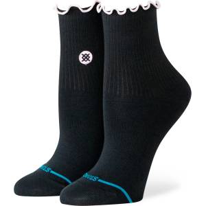 Stance Дамски спортни чорапи Stance Women's Pop Ruffle Icon Quarter Sports socks - Black - размер 38-42 (EU) (207-1691-0112)