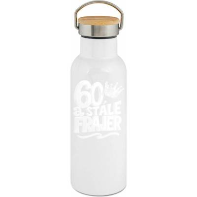 123TRIKO termoska 60 a stále frajer, V3, bílý tisk 500 ml