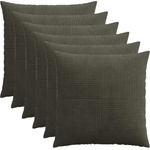 vidaXL Калъфка за възглавница 6 бр. ALMELO Антрацит 55 x 55 см (915314)