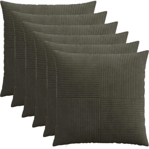 vidaXL Калъфка за възглавница 6 бр. ALMELO Антрацит 55 x 55 см (915314)