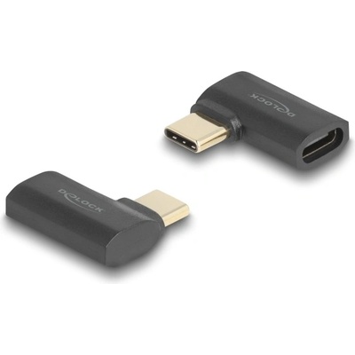 Delock USB адаптер 40 Gbps USB Type-C PD 3.1 240 W с щепсел - с втулка, извит наляво / надясно 8K 60 Hz