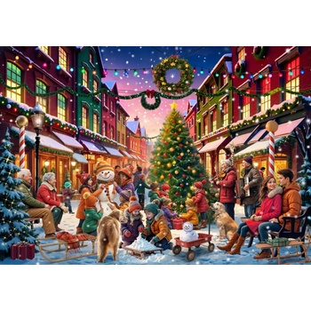 Bluebird Puzzle - Puzzle Christmas Street - 2 000 piese