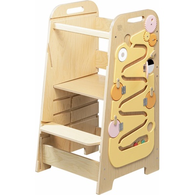 BusyKids Učící věž 5v1 Play XL rostoucí 89 cm žluť