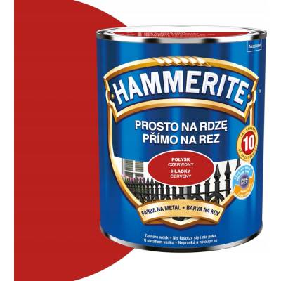 Hammerite Farba na kov 0,25 l Červená lesklá