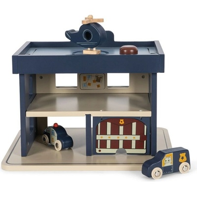 Konges Sløjd Dřevěná policejní stanice Blue Multi, modrá barva, dřevo