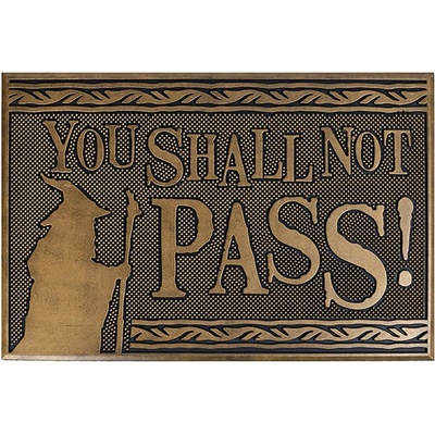 CurePink Gumová The Lord Of The Rings Pán prstenů You Shall Not Pass (60 x 40 cm) hnědá [GP85483] – Zboží Dáma