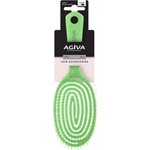 Agiva Professional Четка за коса с еластична основа и зъбци Gem Tips, зелена