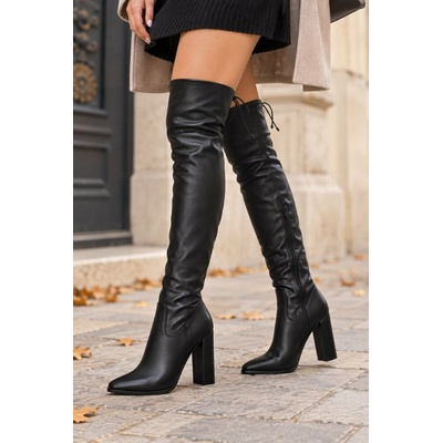 Dámské vysoké kozačky Ideal Shoes černé