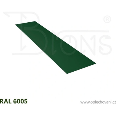 Brons Rovinný plech 450 x 2000 mm tmavě zelená