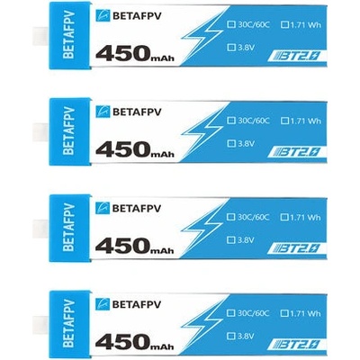 BETAFPV Battery LiHv 1S 4.35V 450mAh 30C HV BT2.0 4pcs