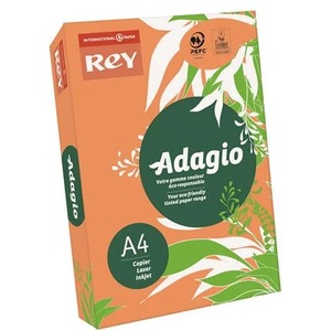REY Копирна хартия, цветна, A4, 80 г, REY "Adagio", неонова мандарина RYADA080X413 MANDARIN (RYADA080X413 MANDARIN)
