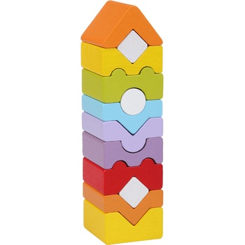 Image 1 of Cubika Дървена кула за баланс, Cubika - 12 части (14996)